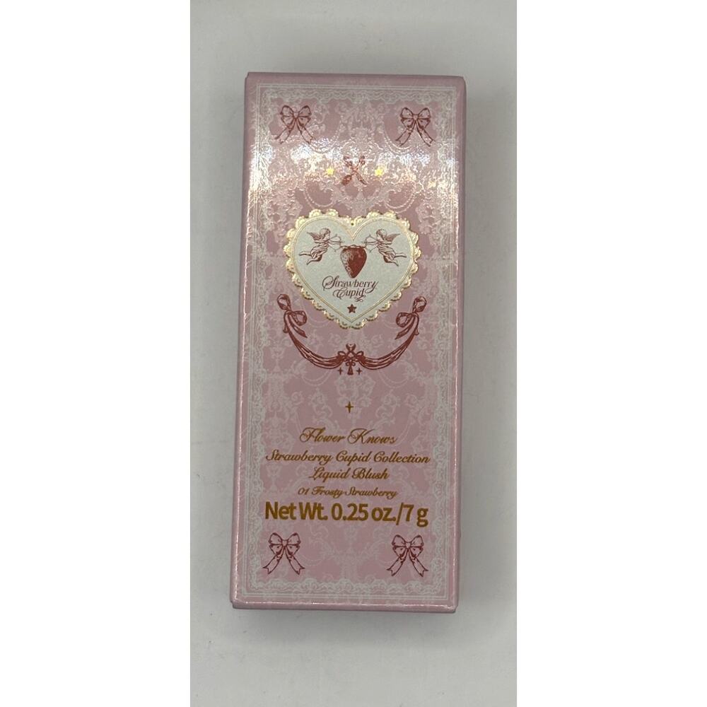 Flower Knows Strawberry Cupid Liquid Blush #01 Frosty Strawberry NEW - Picture 4 of 5